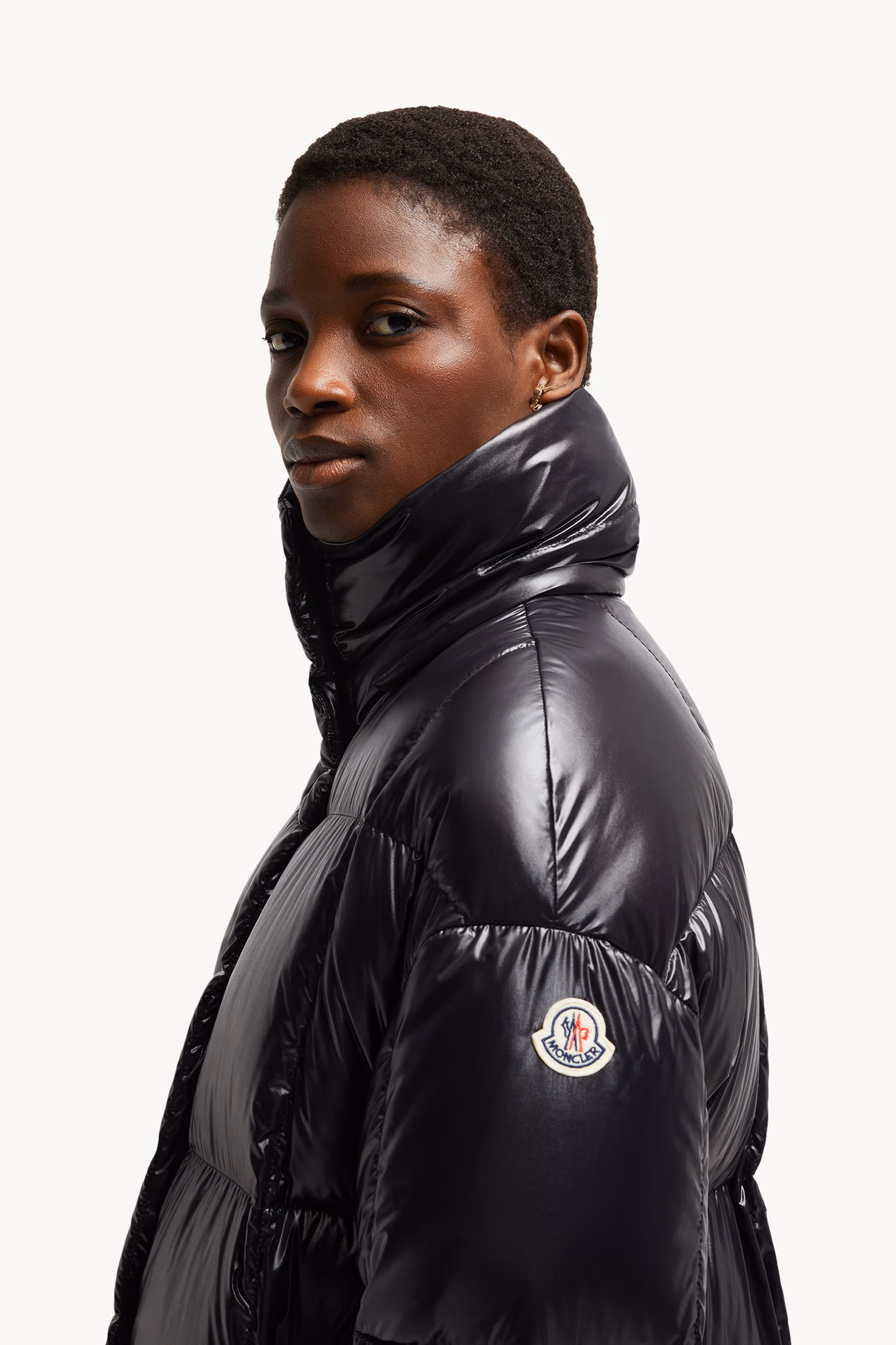 Parnaiba Hooded Long Down Jacket Women Black Moncler 7